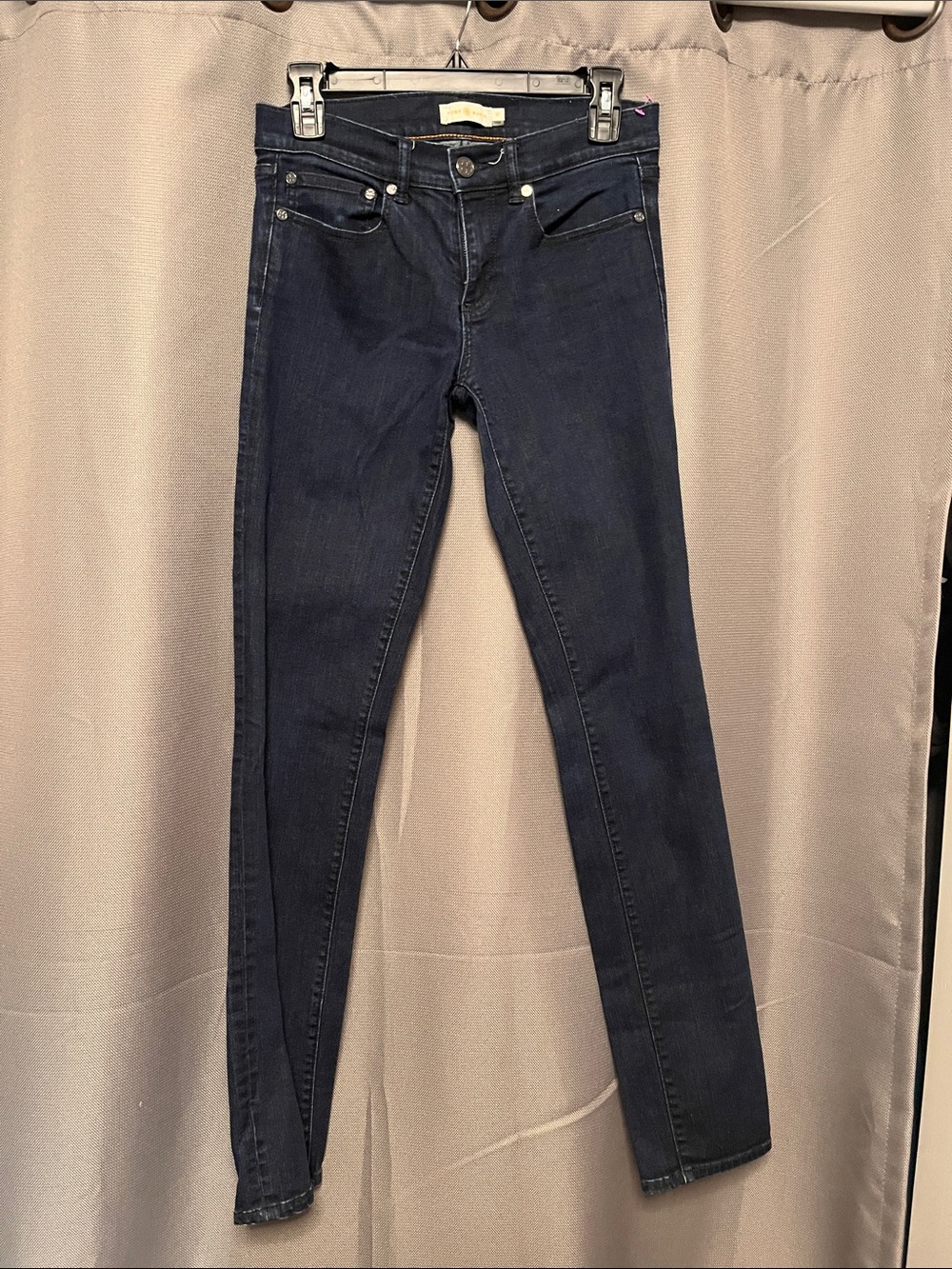 Tory Burch Dark Indigo Skinny Jeans